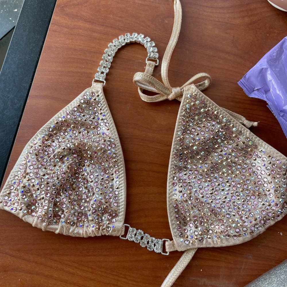 Rose Gold Competition Bikini Suit